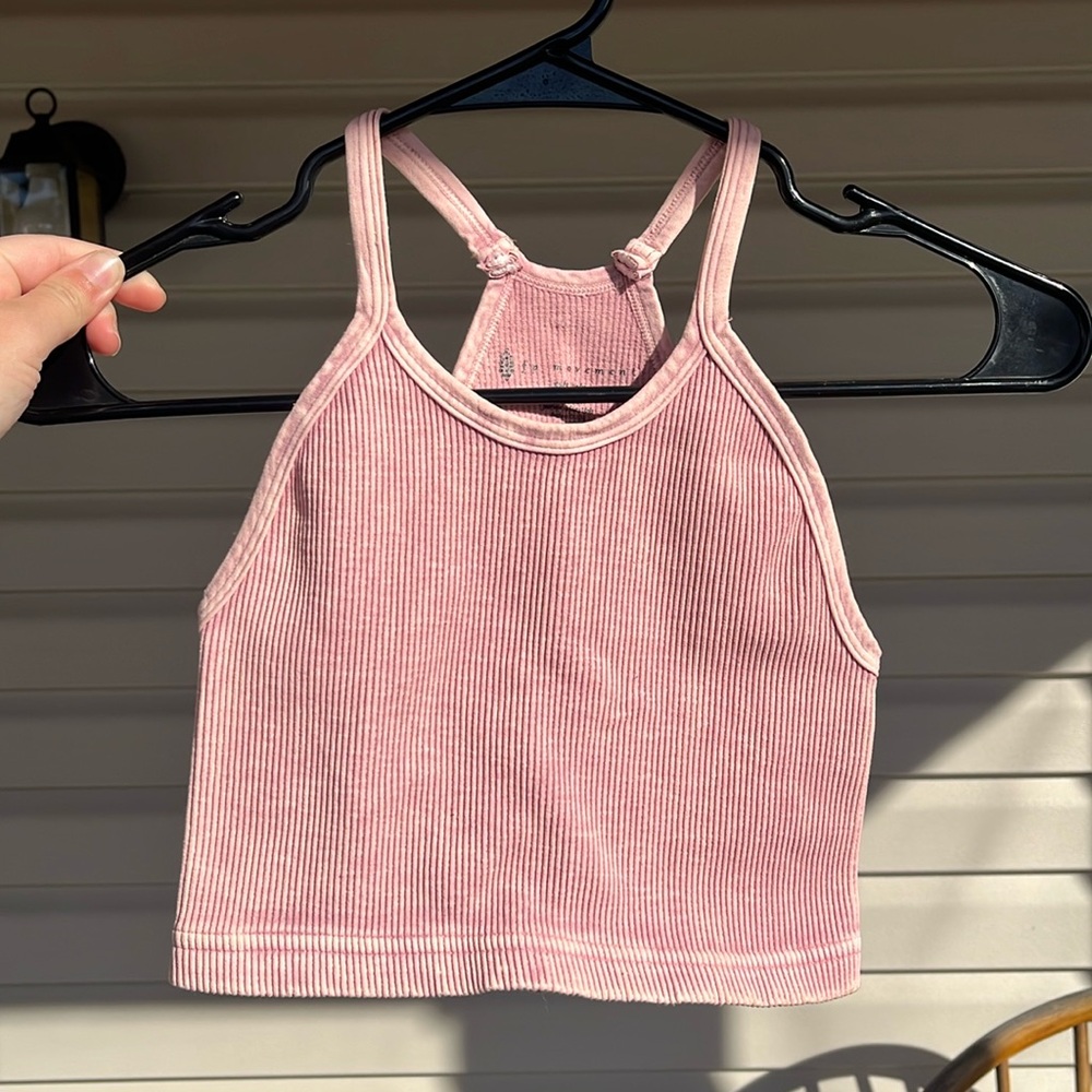 NWOT FP Movement Happiness Runs Tank - washed pink